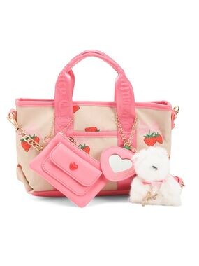 Juicy Couture Strawberry Festival Crossbody with Dog Charm NWT